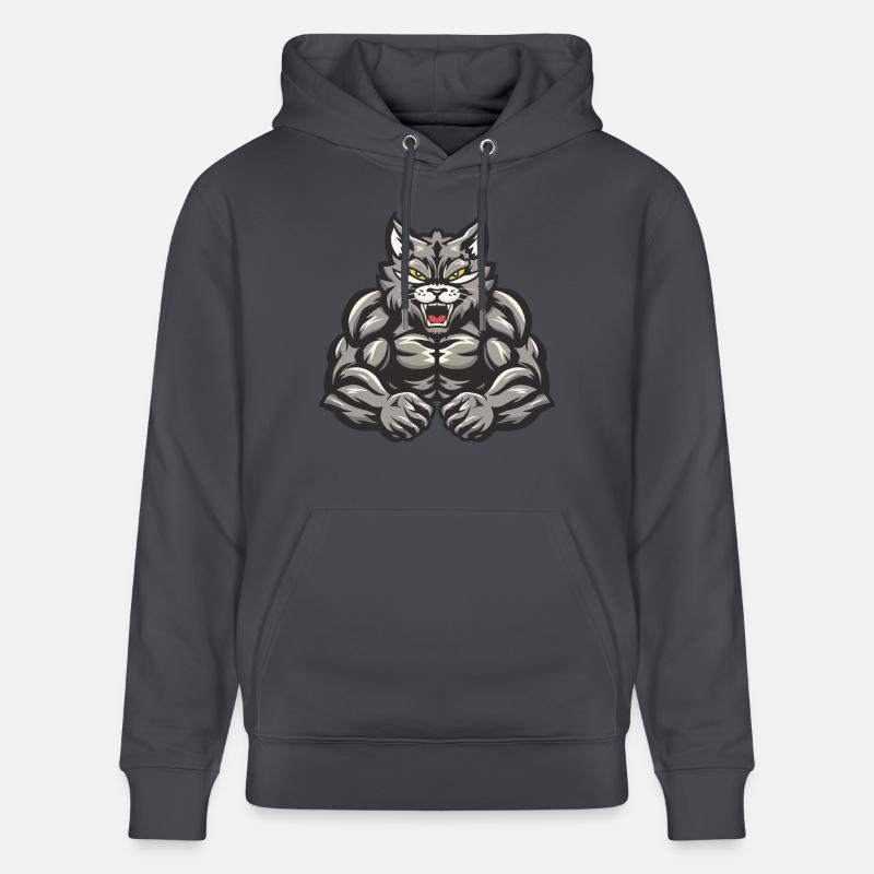 Musculation des muscles du chat - Sweat à capuche bio CRUISER Stanley/Stella Unisexe - bleu indigo