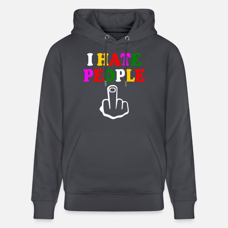 I hate people - Sweat à capuche bio CRUISER Stanley/Stella Unisexe - bleu indigo