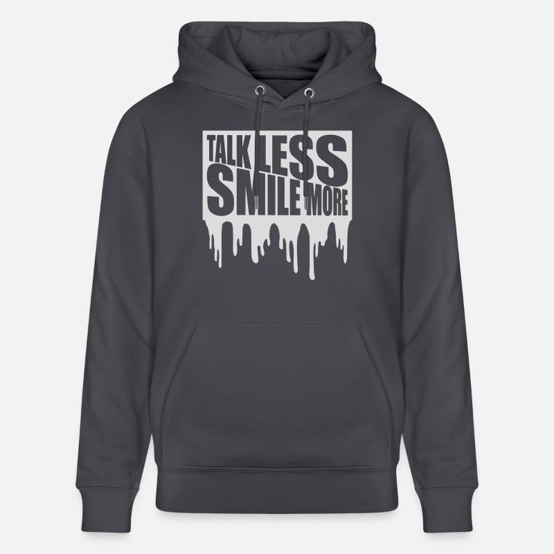 parler moins sourire plus - Sweat à capuche bio CRUISER Stanley/Stella Unisexe - bleu indigo
