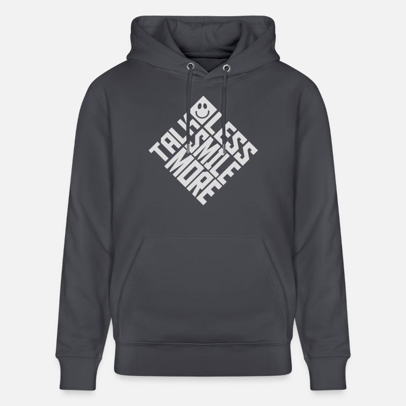 parler moins sourire plus - Sweat à capuche bio CRUISER Stanley/Stella Unisexe - bleu indigo