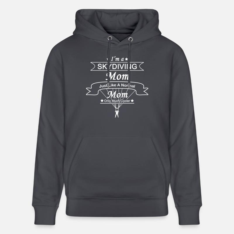 Skydiving Mutter: Original-Geschenk-Entwurf - Stanley/Stella Unisex Bio-Hoodie CRUISER  - Indigoblau