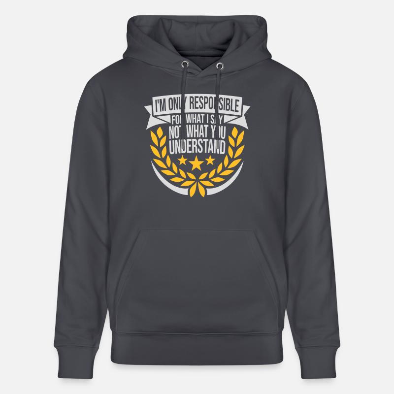 ce que je dis citation - Sweat à capuche bio CRUISER Stanley/Stella Unisexe - bleu indigo