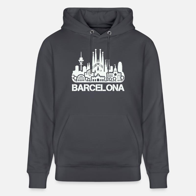 Horizon de Barcelone - Sweat à capuche bio CRUISER Stanley/Stella Unisexe - bleu indigo