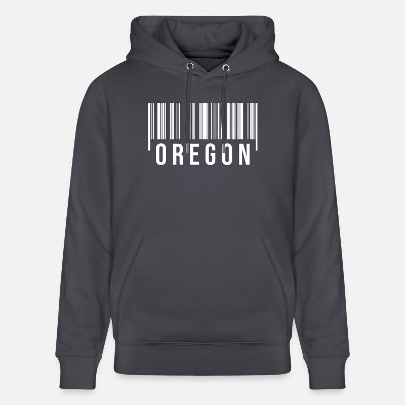 Code-barres de l’Oregon - Sweat à capuche bio CRUISER Stanley/Stella Unisexe - bleu indigo