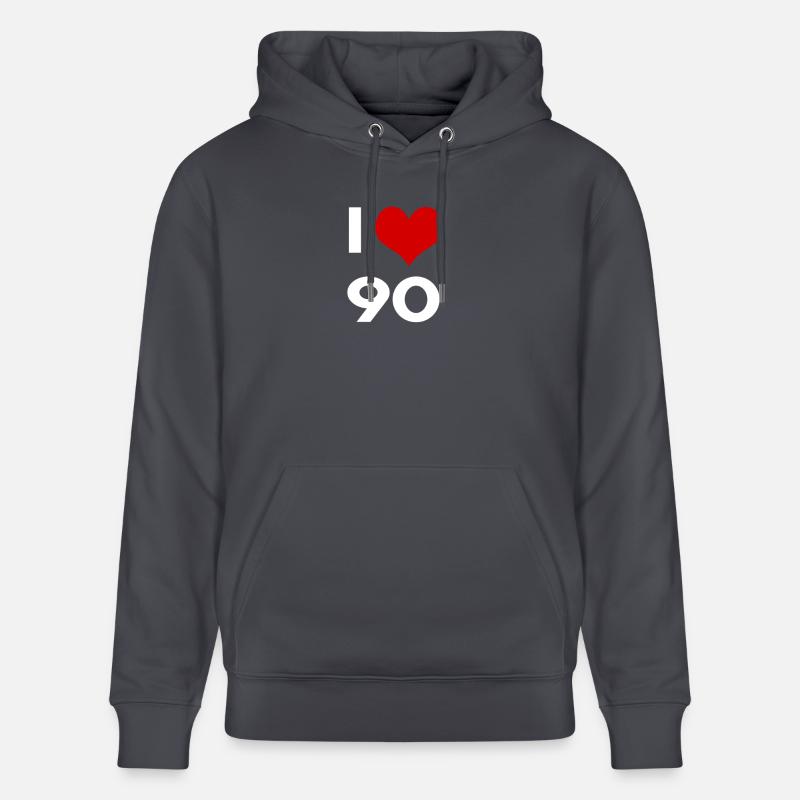 I love 90 - Sweat à capuche bio CRUISER Stanley/Stella Unisexe - bleu indigo