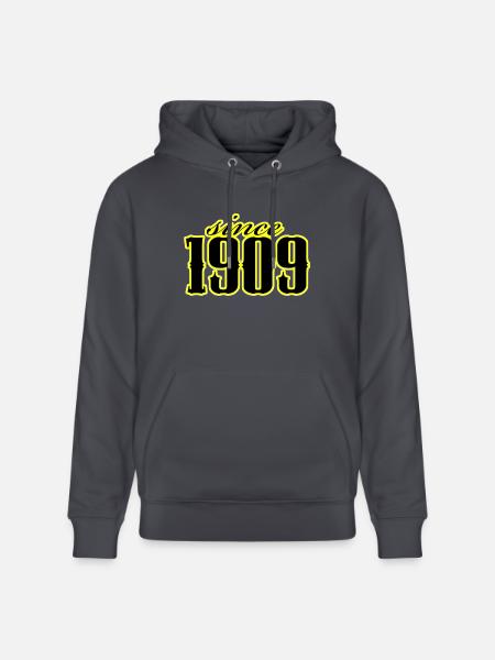 since 1909 (black) - Stanley/Stella CRUISER Unisex Organic Hoodie - indigo blue