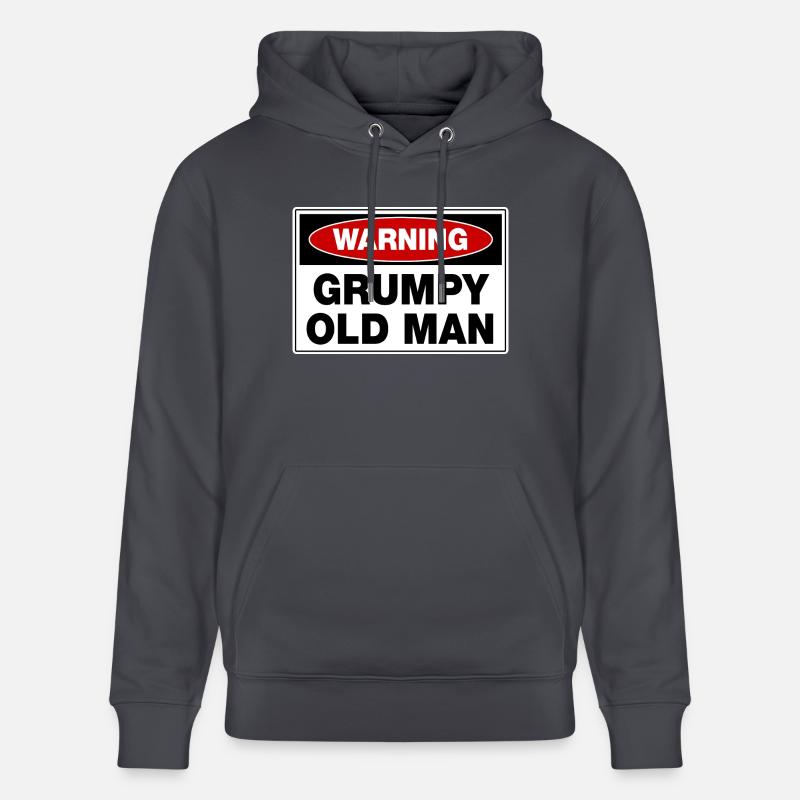 Warning Grumpy Old Man - Sweat à capuche bio CRUISER Stanley/Stella Unisexe - bleu indigo