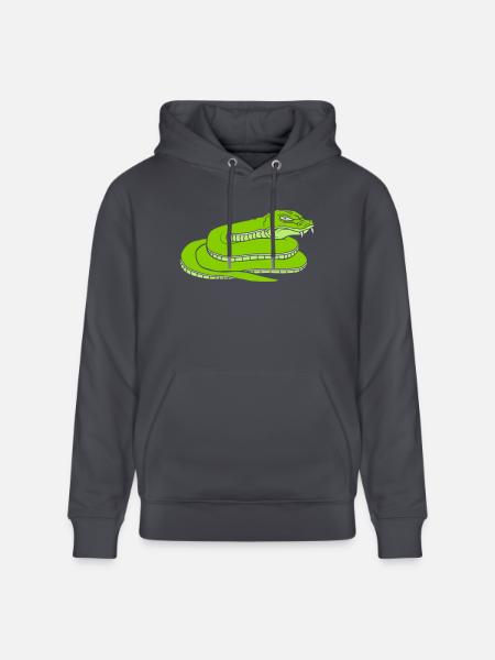 Design dangerous evil snake - Stanley/Stella CRUISER Unisex Organic Hoodie - indigo blue