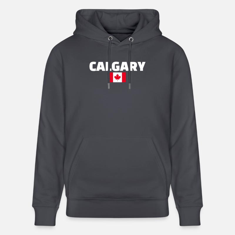 Calgary, Canada, Drapeau canadien, Canadien - Sweat à capuche bio CRUISER Stanley/Stella Unisexe - bleu indigo