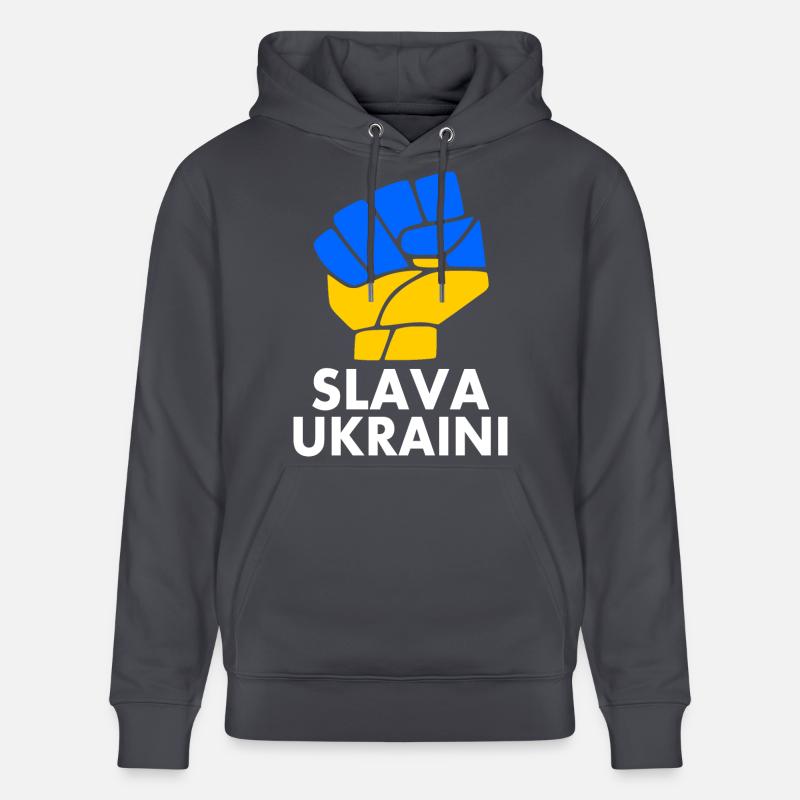 Slava ukraini - Sweat à capuche bio CRUISER Stanley/Stella Unisexe - bleu indigo