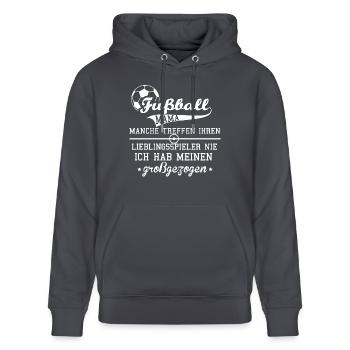 Fußball Mama - Stanley/Stella Unisex Bio-Hoodie CRUISER  - Indigoblau - Vorne - Alina (178cm) & Michal (187cm)