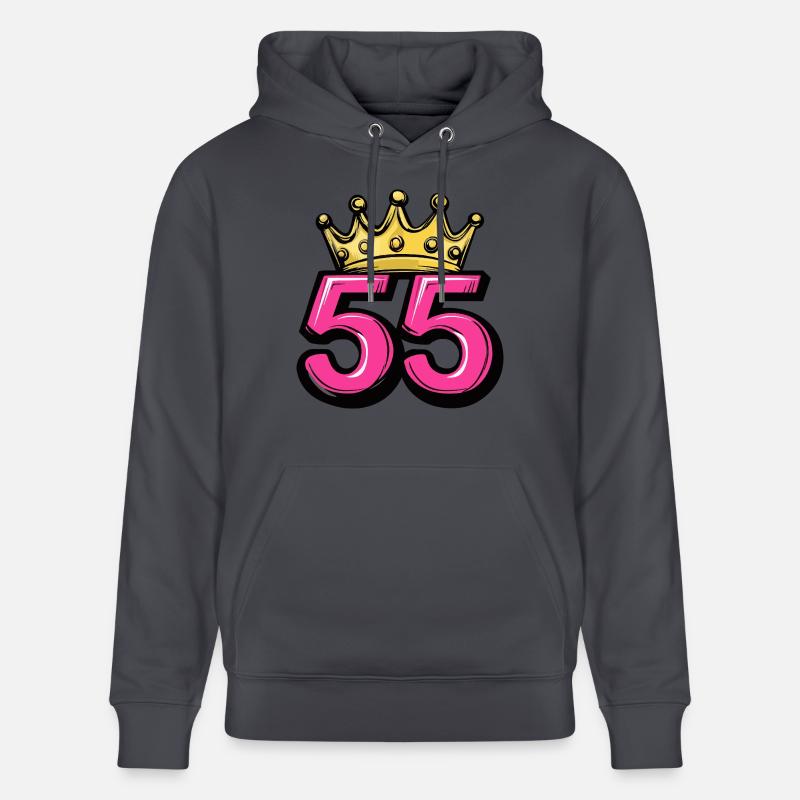 Couronne à 55 chiffres - Sweat à capuche bio CRUISER Stanley/Stella Unisexe - bleu indigo