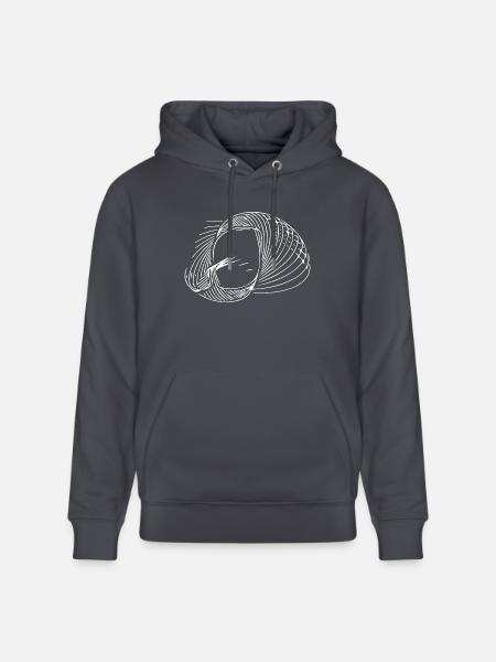 Geometric circle lines - Stanley/Stella CRUISER Unisex Organic Hoodie - indigo blue