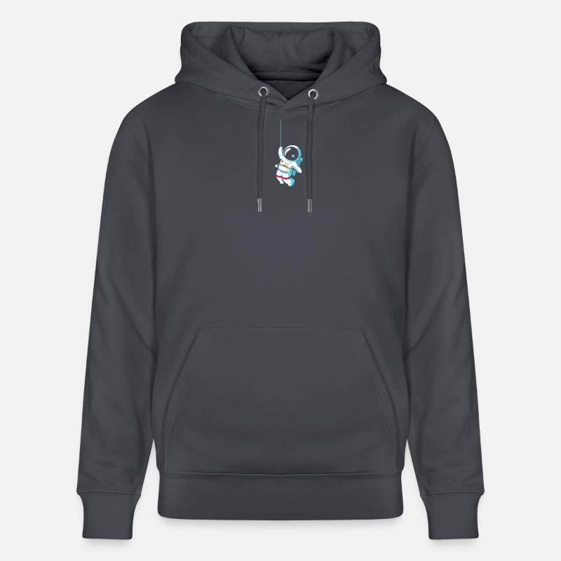 Astronaute accroché sur la lune - Sweat à capuche bio CRUISER Stanley/Stella Unisexe - bleu indigo