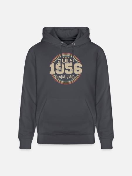 1956 Birthday July 1956 Gift July 1956 - Stanley/Stella CRUISER Unisex Organic Hoodie - indigo blue