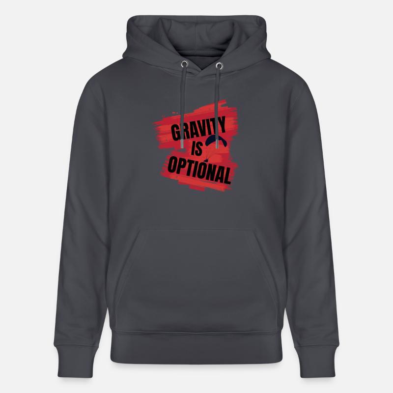 Gravity Is Optional – Paragliding Design - Stanley/Stella Unisex Bio-Hoodie CRUISER  - Indigoblau