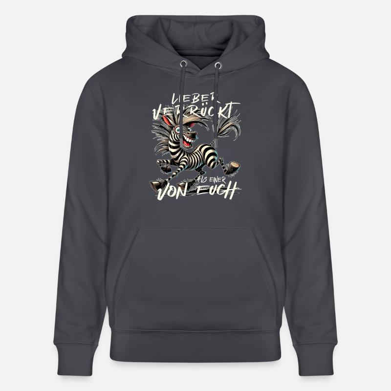 Zebra Lieber verrückt als einer von euch - Stanley/Stella Unisex Bio-Hoodie CRUISER  - Indigoblau