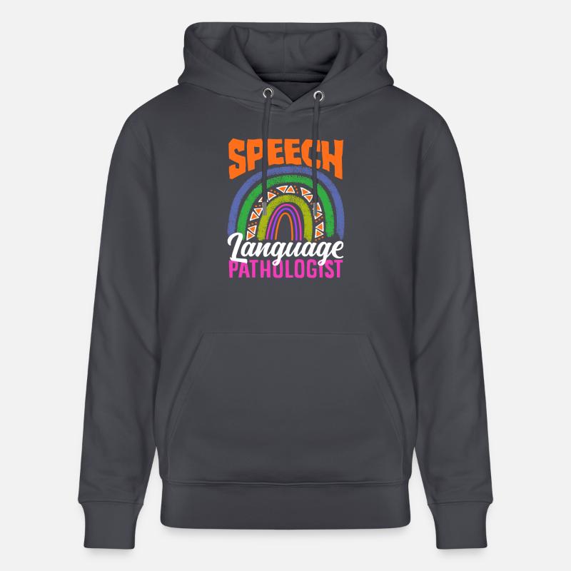 Speech Language Pathologist Rainbow - Stanley/Stella CRUISER Unisex Organic Hoodie - indigo blue