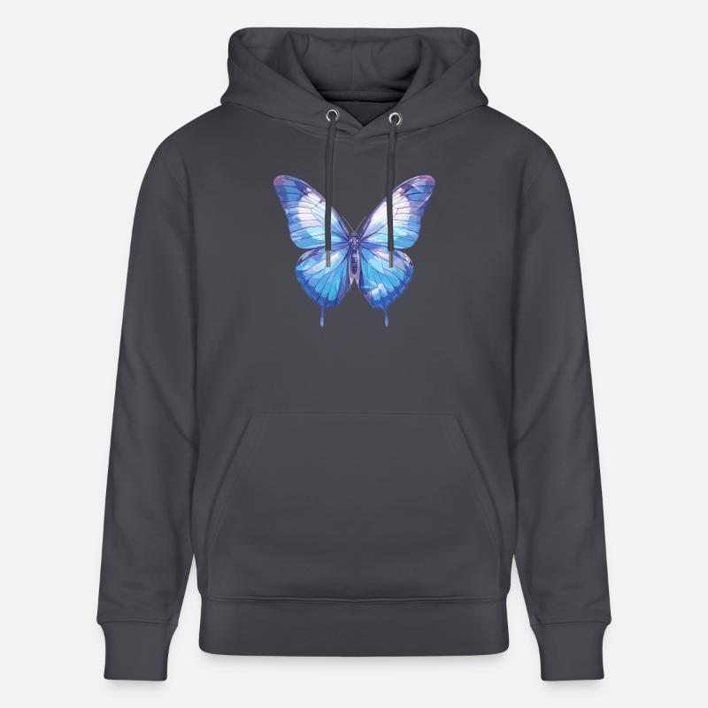 papillon papillons papillon papillon - Sweat à capuche bio CRUISER Stanley/Stella Unisexe - bleu indigo