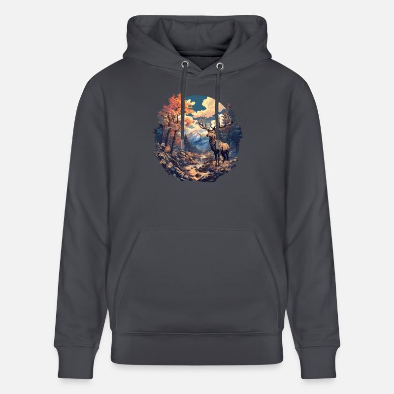 Cerf Cerf - Sweat à capuche bio CRUISER Stanley/Stella Unisexe - bleu indigo
