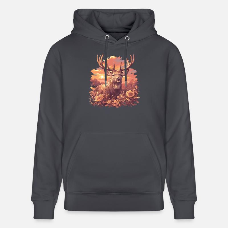 Hirsche Hirsch - Stanley/Stella Unisex Bio-Hoodie CRUISER  - Indigoblau