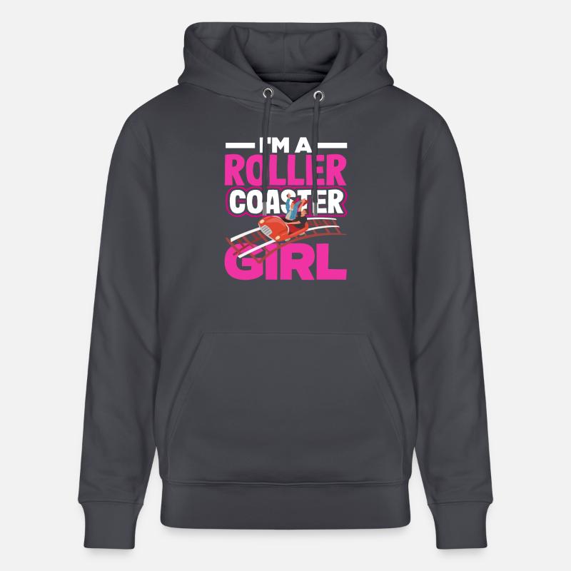 Ich Bin Ein Achterbahn Mädchen - Stanley/Stella Unisex Bio-Hoodie CRUISER  - Indigoblau