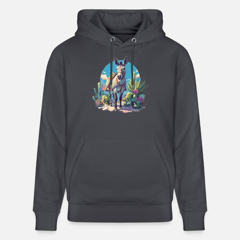 Âne Esel - Sweat à capuche bio CRUISER Stanley/Stella Unisexe - bleu indigo