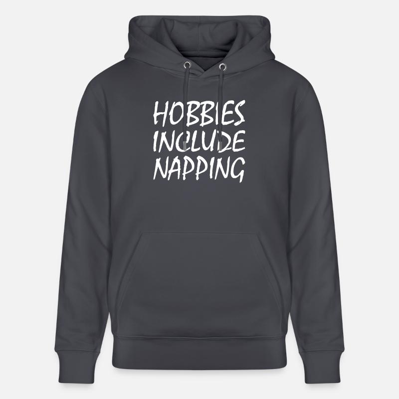 Hobbies include napping - Sweat à capuche bio CRUISER Stanley/Stella Unisexe - bleu indigo