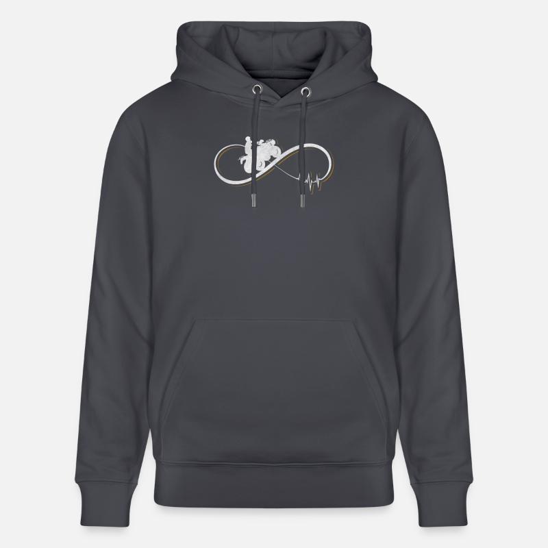 J'aime quad cadeau vélo - Sweat à capuche bio CRUISER Stanley/Stella Unisexe - bleu indigo
