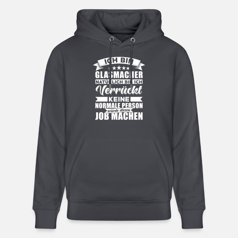 Glasmacher Beruf Spruch - Stanley/Stella Unisex Bio-Hoodie CRUISER  - Indigoblau