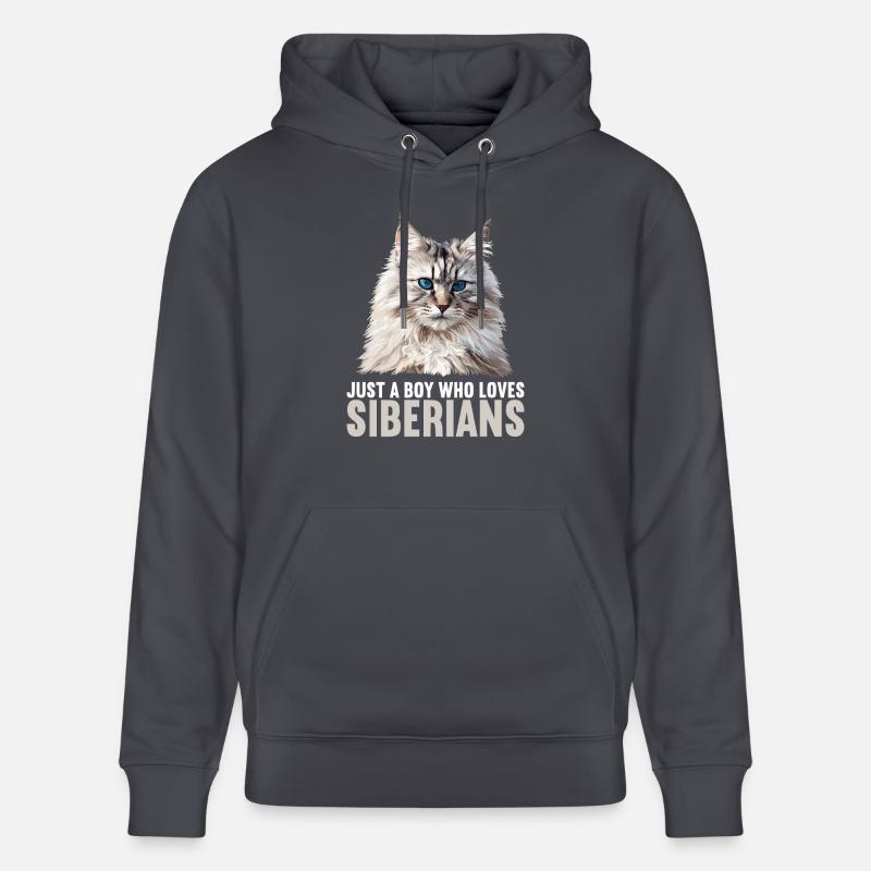 Chat Sibérien Sibirische Katze - Sweat à capuche bio CRUISER Stanley/Stella Unisexe - bleu indigo