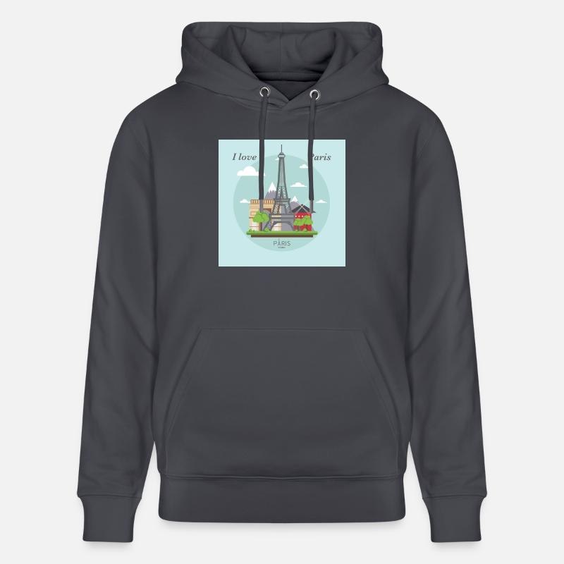 J'aime Paris - Sweat à capuche bio CRUISER Stanley/Stella Unisexe - bleu indigo