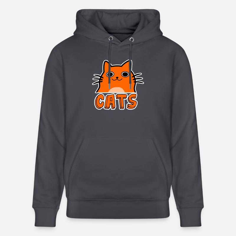 Chat de dessin animé mignon - Sweat à capuche bio CRUISER Stanley/Stella Unisexe - bleu indigo