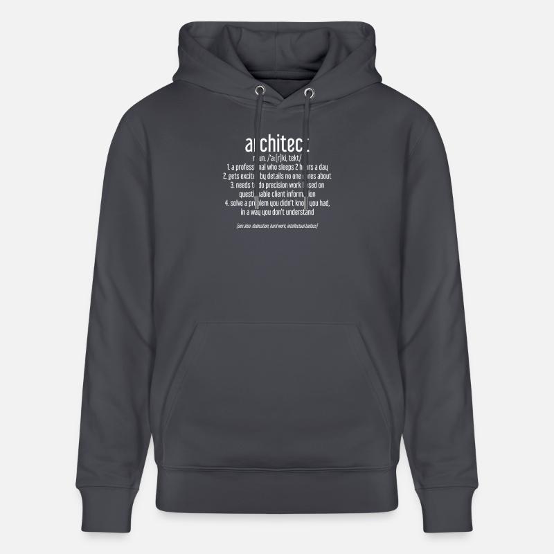 ARCHITECTE - DESIGNER - CONSTRUCTION - DESSIN - Sweat à capuche bio CRUISER Stanley/Stella Unisexe - bleu indigo