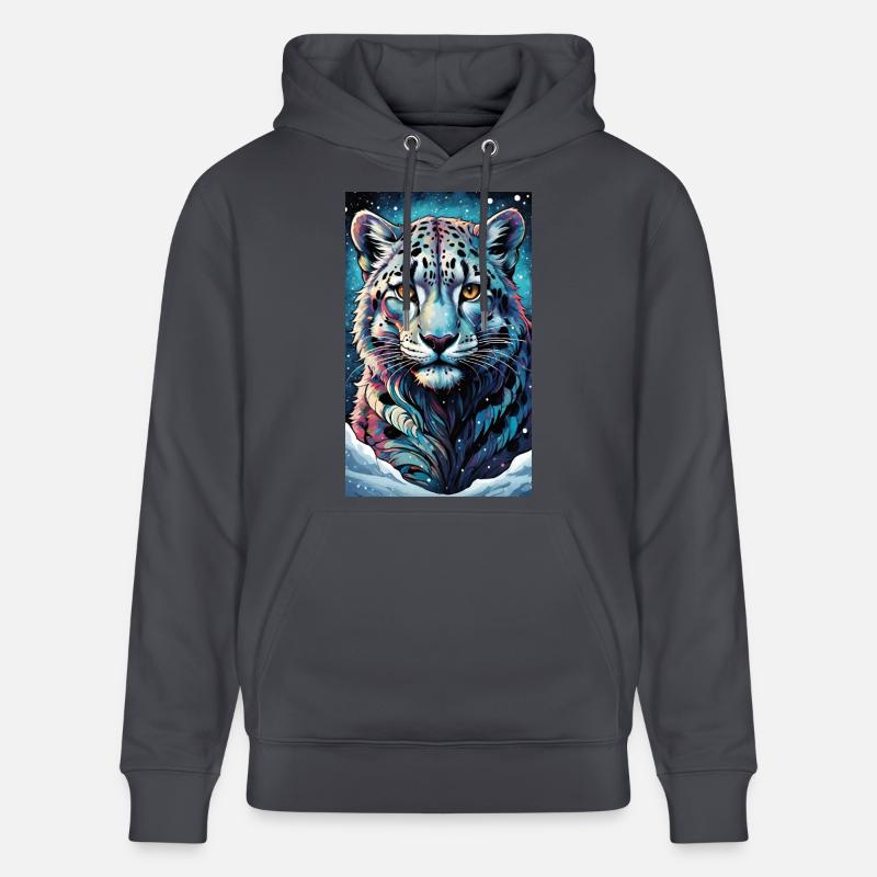 Schneeleopard | Leopard | Raubtier - Stanley/Stella Unisex Bio-Hoodie CRUISER - Indigoblau