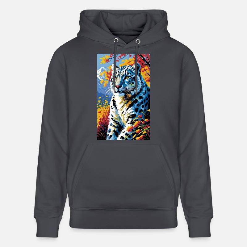 Léopard des neiges | Léopard | Prédateur - Sweat à capuche bio CRUISER Stanley/Stella Unisexe - bleu indigo