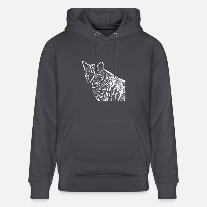 Chat Blanc Blanc Chats - Sweat à capuche bio CRUISER Stanley/Stella Unisexe - bleu indigo