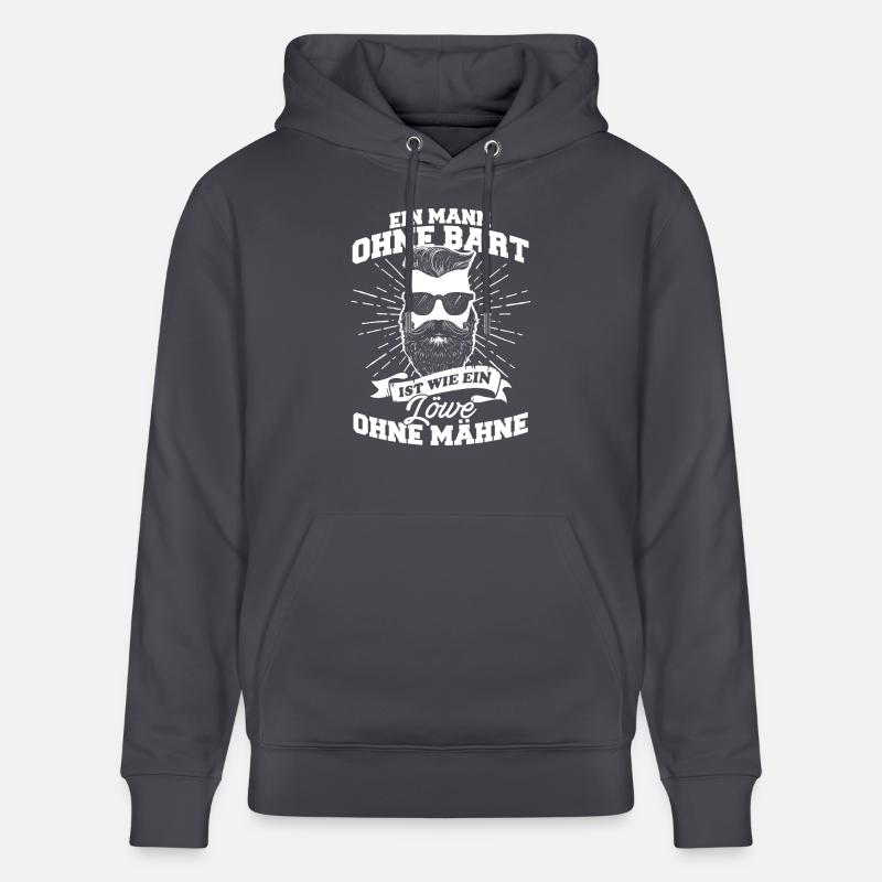 Mann Bart Löwe Vollbart - Stanley/Stella Unisex Bio-Hoodie CRUISER  - Indigoblau