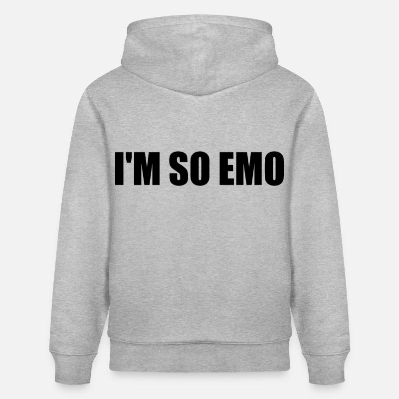 Im so emo - Sweat à capuche bio CRUISER Stanley/Stella Unisexe - gris chiné