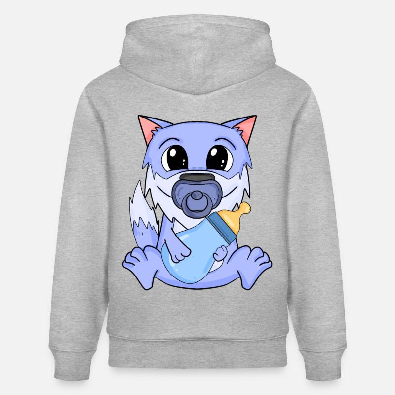 Bébé Loup - Sweat à capuche bio CRUISER Stanley/Stella Unisexe - gris chiné