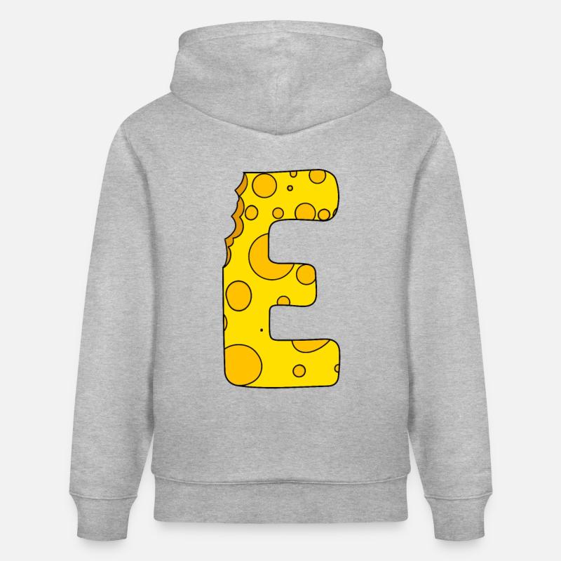 Buchstabe E - Stanley/Stella Unisex Bio-Hoodie CRUISER  - Grau meliert