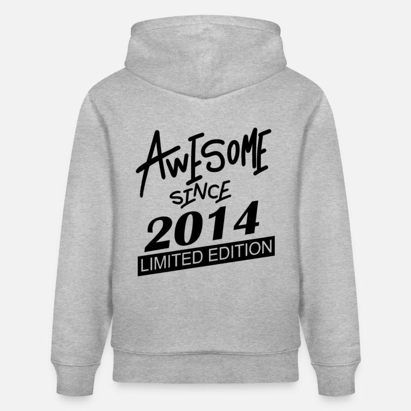 2014 - Millésime 2014 - Sweat à capuche bio CRUISER Stanley/Stella Unisexe - gris chiné