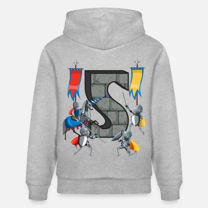 Chevaliers médiévaux Histoire médiévale - Sweat à capuche bio CRUISER Stanley/Stella Unisexe - gris chiné
