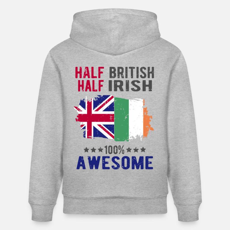Moitié britannique moitié irlandais - Sweat à capuche bio CRUISER Stanley/Stella Unisexe - gris chiné