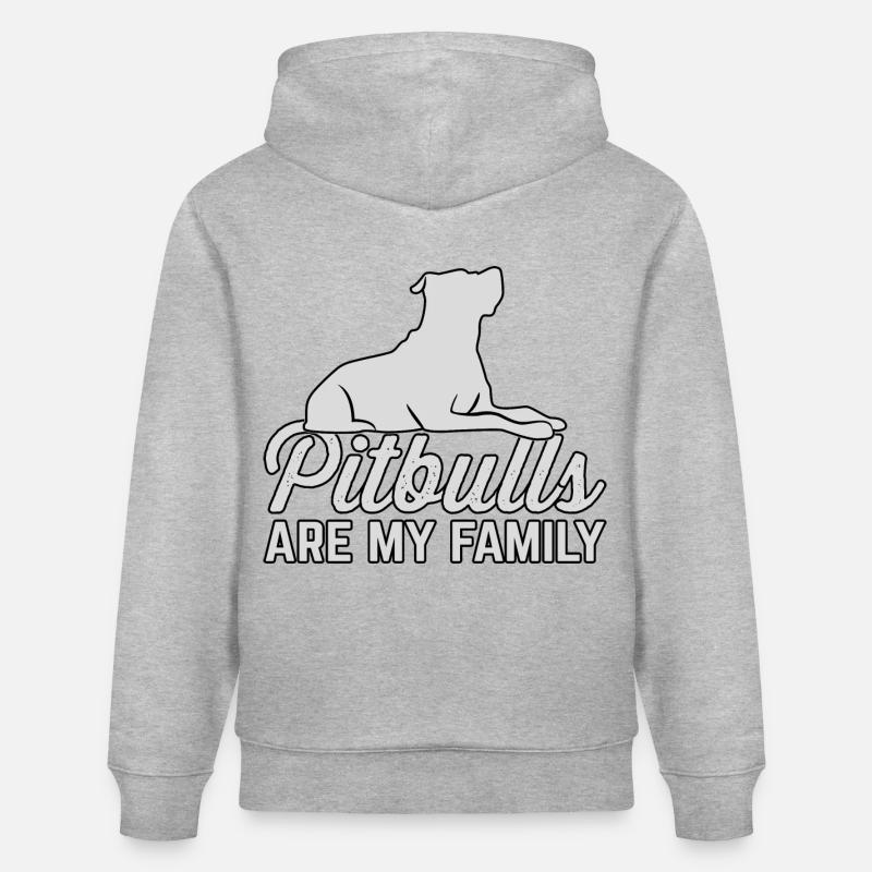 Les pitbulls sont mes amicaux - Sweat à capuche bio CRUISER Stanley/Stella Unisexe - gris chiné