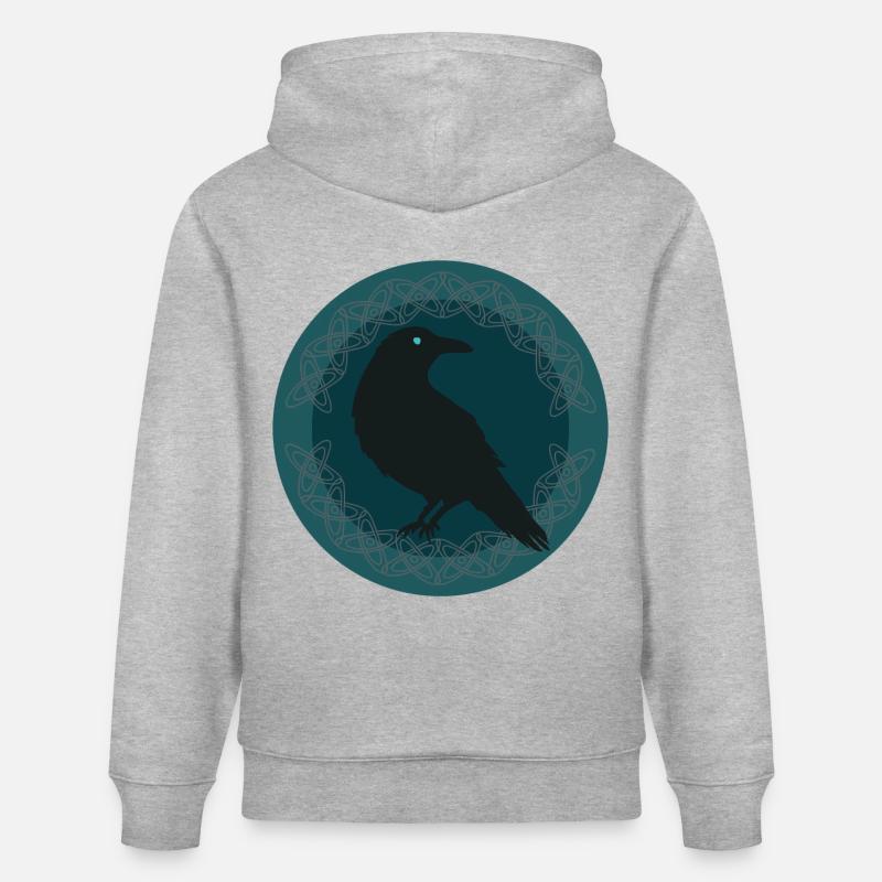 Corbeau Celtique - Sweat à capuche bio CRUISER Stanley/Stella Unisexe - gris chiné