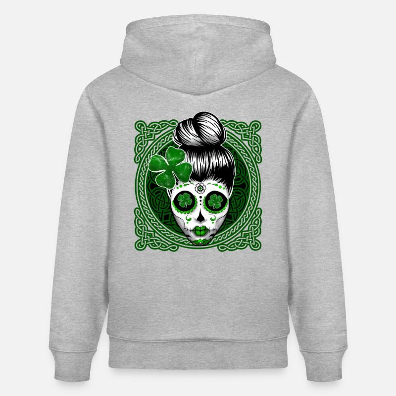 Saint Patrick Celtes écossais - Sweat à capuche bio CRUISER Stanley/Stella Unisexe - gris chiné