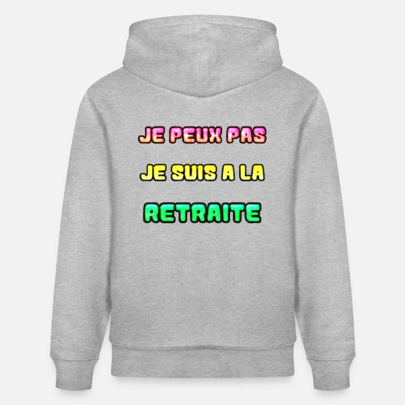 RETRAITE. RETRAITE. RETRAITEE. RETRAITE - Sweat à capuche bio CRUISER Stanley/Stella Unisexe - gris chiné