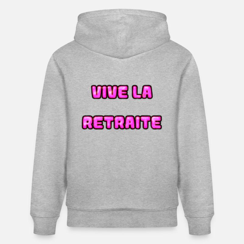 RETRAITE. RETRAITE. RETRAITEE. RETRAITE - Sweat à capuche bio CRUISER Stanley/Stella Unisexe - gris chiné