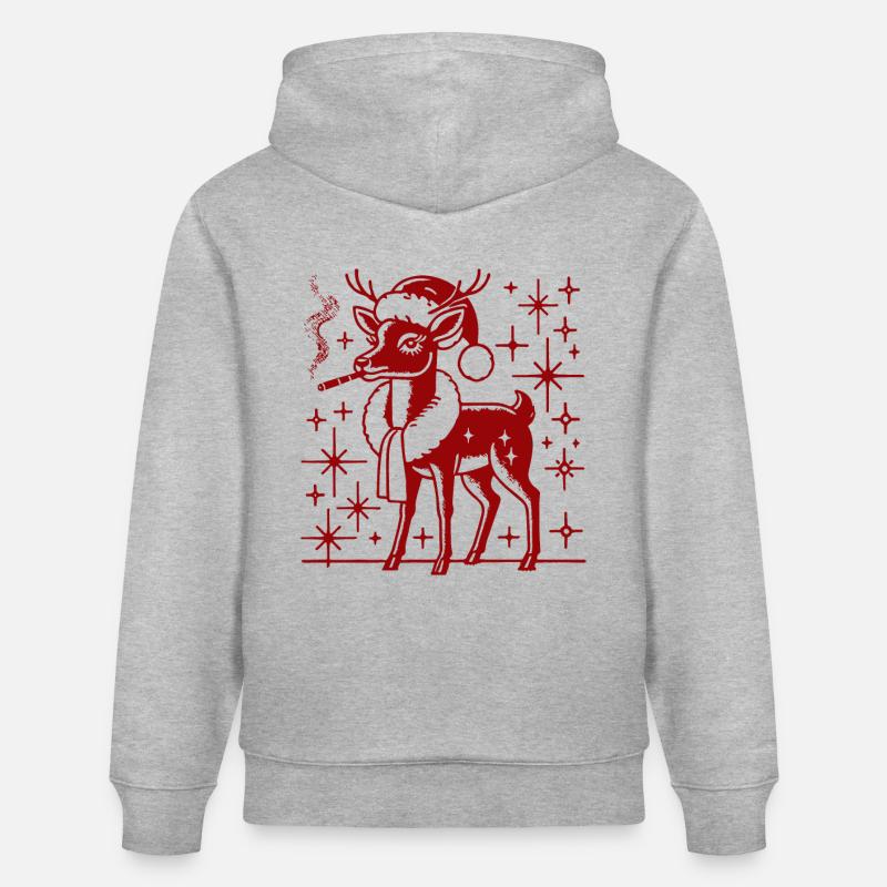 Maman renne de Noël - Sweat à capuche bio CRUISER Stanley/Stella Unisexe - gris chiné